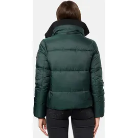 Navahoo Damen Winterjacke warm reflektierende Steppjacke in Metallic-Optik Sternschnüppchen Forest Green Gr. M - M