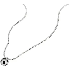 Tom Tailor Halskette 2101401 Fußball-Anhänger schwarz / Edelstahl