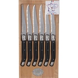 Laguiole Jean Dubost Laguiole Steakmesser Schwarz 6 tlg.