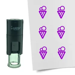 CombiCraft Selbstfärbender Stempel 'Eis' in der Farbe Lila, Ø10mm