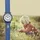 Jacques Farel Hayfield Herz Öko Kinder-Armbanduhr 9999 Analog Quarz Stoffband Lila/Pink
