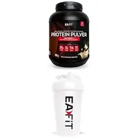Protein Pulver Vanille-Haselnuss 850 g + weißer Protein Shaker – Hochwertiges Whey Protein Pulver für Muskelaufbau & Regeneration – Eiweisspulver für Protein Shakes – Fitness Set für Sport - EAFIT