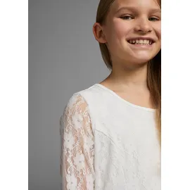 Kidsworld Jerseykleid "- Spitzenkleid", Mädchen, Gr. 176/182, N-Gr, beige (natur), Spitze, Obermaterial: 95% Polyester, 5% Elasthan.
