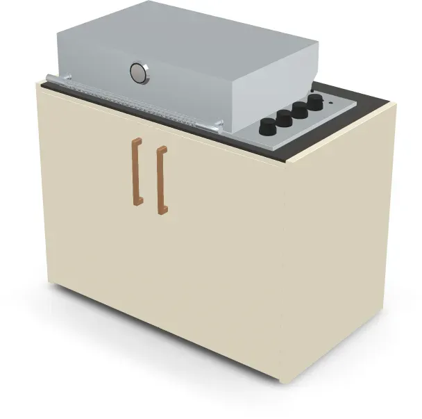 Brabura Box-Q 4-Brenner Edelstahl - Basalt Schwarz / Perle Blanche / Holzgriff