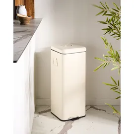 Beliani Tretmülleimer 30 l Beige