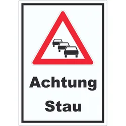 Aufkleber Achtung Stau A1 (594x841mm)