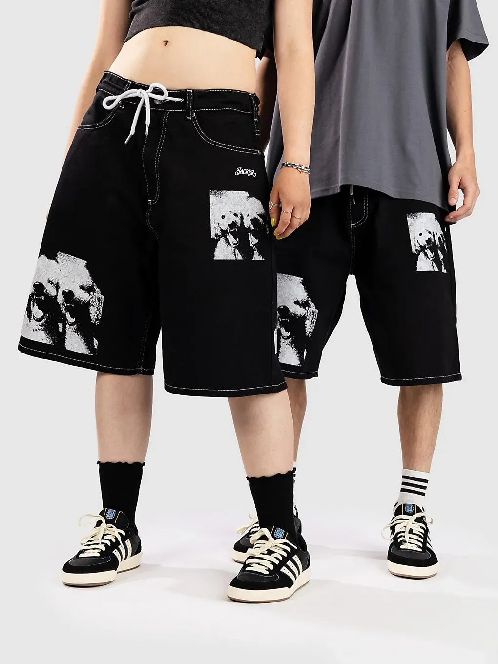 Jacker Baggy Poodle Pals Shorts black Gr. S