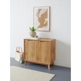 Andas Sideboard »Pandrup«, Kommode mit 2 Türen und 2 verstellbare Einlegeböden, B:80 cm, H:75 cm, braun