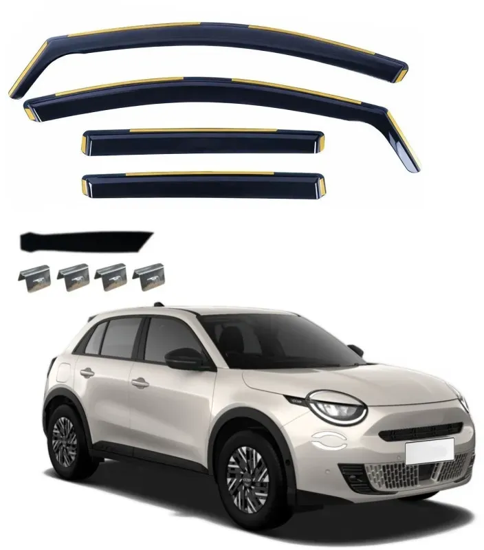 Komplettset aus 4 Windabweisern für FIAT 600 (Baujahr 2023) +