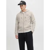 JACK & JONES JJESOHO SWEAT Kapuzensweatshirt Herren Beige/Grau XXL