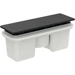 Ideal Standard Spezial-Ablaufgarnitur T4493V3 19,5x5cm, mit Abdeckung, schwarz matt