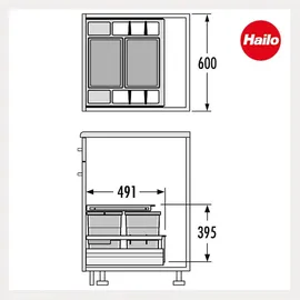 HAILO Separato-K 600 20 l Hellgrau