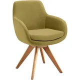 Musterring Esszimmerstuhl Tavia (Set, 2 St), Stativgestell Eiche Bianco, Drehfunktion optional, diverse Farben grün