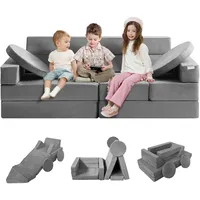 VEVOR Spielsofa Kindersofa, 15 in 1 Kindersofa aus Schaumstoff, Matratze Multifunktional Spieltisch Puzzle Sofa, Kindersessel Faltbar, Pädagogisches Spielzeug Kindersessel Spielsofa Kuschelecke