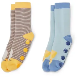 Tchibo - 2 Paar Kinder-Antirutsch-Socken - Herren - Gr. 27-30 - hellblau