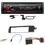 Pioneer MVH-S420DAB Bluetooth DAB+ AUX WAV Autoradio Einbauset für BMW 3er E46