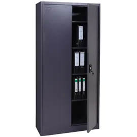 Mendler HWC-H17 Aktenschrank 185 x 90 x 40 cm dunkelgrau