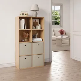 [en.casa] Faltbox 30 x 30 x 28 cm 10-tlg. Beige