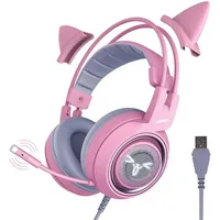 Somic G951 Gaming-Headset (Elegantes Gaming-Headset mit 7.1 Surround Sound und LED-Beleuchtung., Stilvolles Gaming-Headset mit 7.1 Surround Sound und LED-Licht) rosa