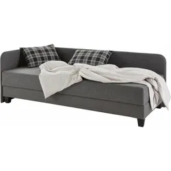 Gästebett MAINTAL, grau (anthrazit, anthrazit), Struktur Holzwerkstoff, Liegefläche B/L: 90cm x 200cm, Bonnell-Federkernmatratze, Faltbetten, mit Umbau und Bettkasten