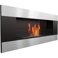 Kratki Wandkamin DELTA2 Horizontal schwarz