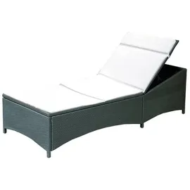 Buri Polyrattan-Liege 196 x 74 cm anthrazit