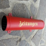 Zeitungsrolle Zeitungsbox Zeitungsfach Rot / Matt Verschlußgitter Zeitungsrollen