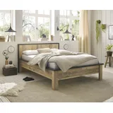 Home Affaire Einzelbett »SHERWOOD Liegefläche 90/140 oder 180x200 cm«, aus FSC-zertifiziertem Holzwerkstoff, rustikaler Landhausstil, braun