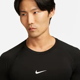 Nike Pro Dri-FIT Tight langarm Funktionsshirt Herren 010 black/white M