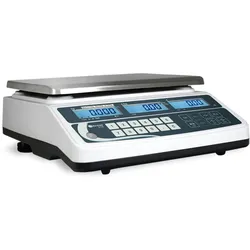 DSC INOX Zählwaage mit 15kg Gewicht und 290x230mm. Edelstahlwaage für Obstläden, Metzgereien und Gastronomie.