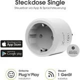 Xlayer Steckdose Smart Echo Single Weiß
