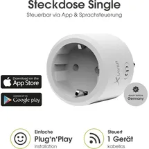 Xlayer Steckdose Smart Echo Single Weiß
