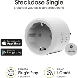 Xlayer Steckdose Smart Echo Single Weiß