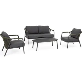 BIZZOTTO Miravet Garten-Lounge-Set Aluminium grau/grün