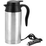 Diyeeni Elektrische Auto Wasserkocher, 750ml 24V Edelstahl tragbare Reise Wasserkocher, Durchlauferhitzer Flasche mit Zigarettenanzünder Stecker, für Tee Kaffee Instantnudeln