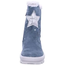 superfit Mädchen FLAVIA warm gefütterte Gore-Tex Stiefel, BLAU/SILBER 8010