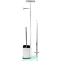 Wenko Stand WC-Garnitur Debar mit Ablage Edelstahl