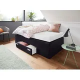 Westfalia Schlafkomfort Boxspringbett 90 x 200 cm Schwarz