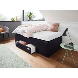 Westfalia Schlafkomfort Boxspringbett 90 x 200 cm Schwarz