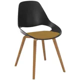 Esszimmerstuhl FALK Eiche Furnier ohne Armlehne dunkelgelb