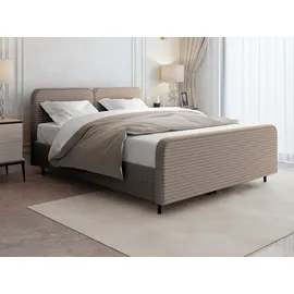 beautysofa LEA 180 x 200 cm Beige/Bronze