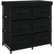 vidaXL Aufbewahrungsschrank 55 x 29 x 55 cm 6-tlg. schwarz