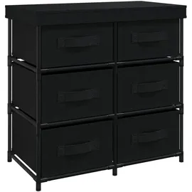 vidaXL Aufbewahrungsschrank 55 x 29 x 55 cm 6-tlg. schwarz