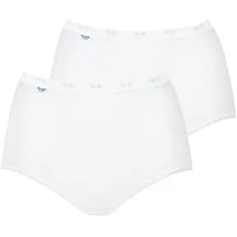 SLOGGI Damen, Basi Basic Maxi 2p Slips, Blickdicht, weiß, 42 - 42