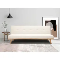 Schlafsofa DOREL HOME "Vicky" Sofas Gr. B/H/T: 190cm x 87cm x 87cm, Webstoff, beige (creme) mit ausklappbarer Liegefläche