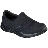 SKECHERS Slip-On Sneaker »Equalizer«, Slipper, Freizeitschuh mit Air Cooled Memory Foam Ausstattung, schwarz