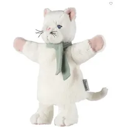 STERNTALER 3622452 Handpuppe Katze für das Kasperletheater cremeweiß