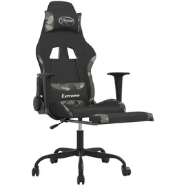 vidaXL Gaming-Stuhl mit Fußstütze schwarz/tarnfarben stoff