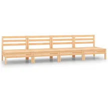 vidaXL Garten-Lounge-Set 4-tlg. Kiefer Massivholz braun