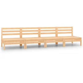 vidaXL Garten-Lounge-Set 4-tlg. Kiefer Massivholz braun